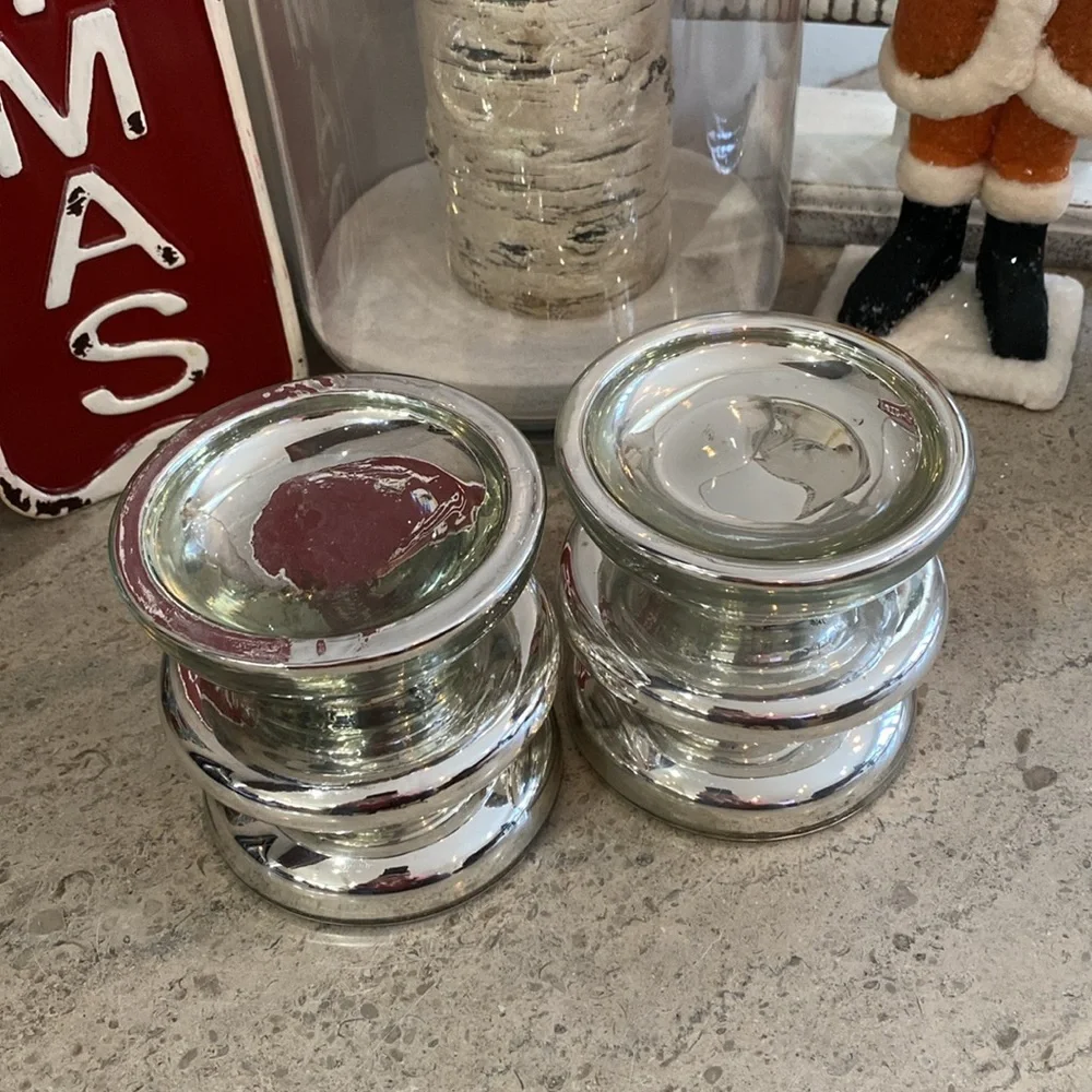 West Elm Candle Holders. Set of 2.